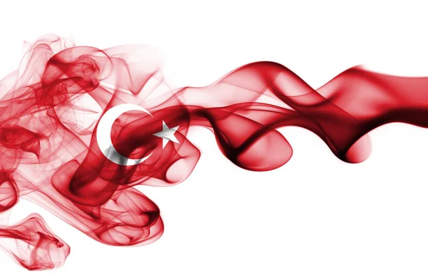 Dym Flaga Turcja — Zdjęcie stockowe