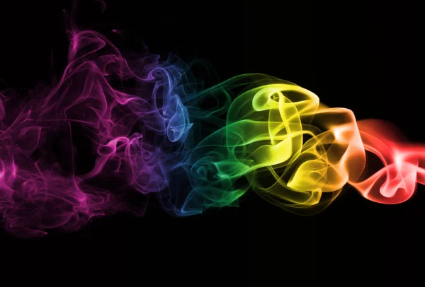 Färgglada rainbow rök — Stockfoto