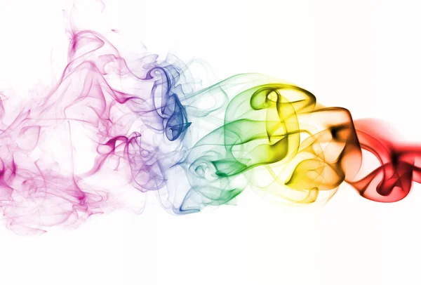 Kolorowa tęcza dymu — Zdjęcie stockowe