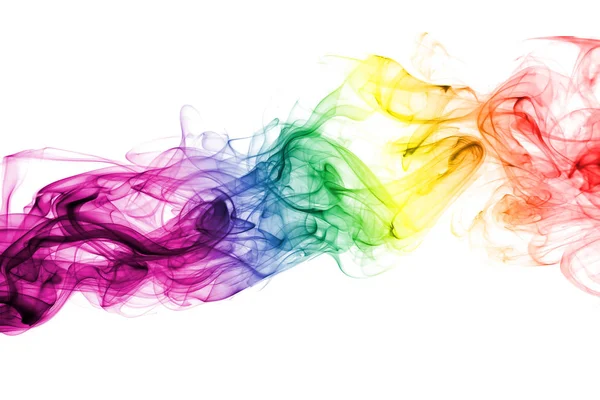 Цветной радужный дым, цвета гей-гордости, флаг ЛГБТ-сообщества — стоковое фото