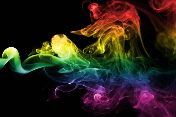 Kolorowa tęcza dymu — Zdjęcie stockowe
