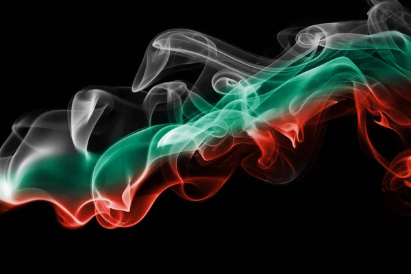 Bulgarien rök flagga — Stockfoto