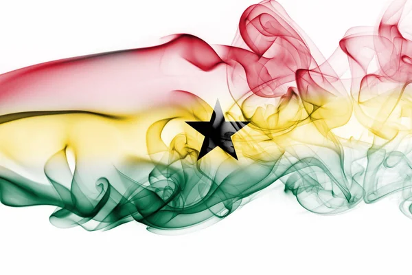 Ghana smoke flag — Stock Photo, Image