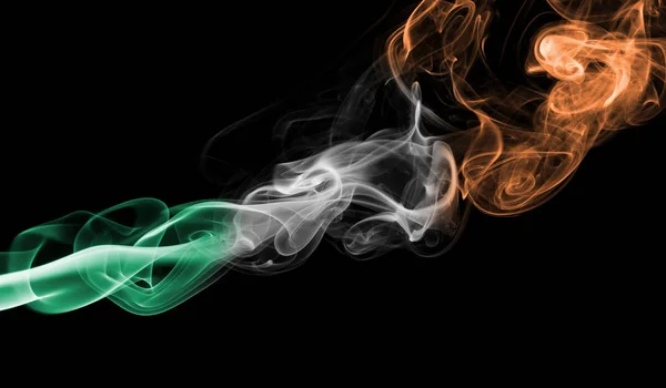 Ireland flag smoke — Stock Photo, Image