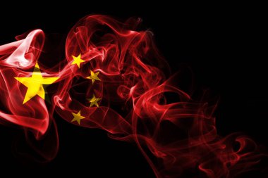 Çin bayrağı duman