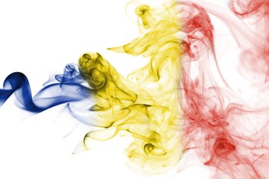 Romanya bayrağı duman