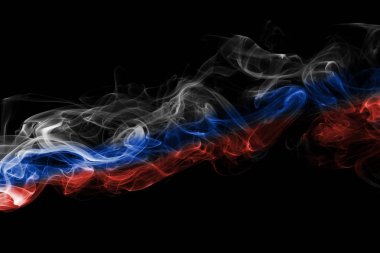 Rusya bayrağı duman