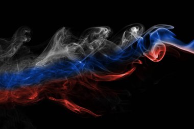 Rusya bayrağı duman