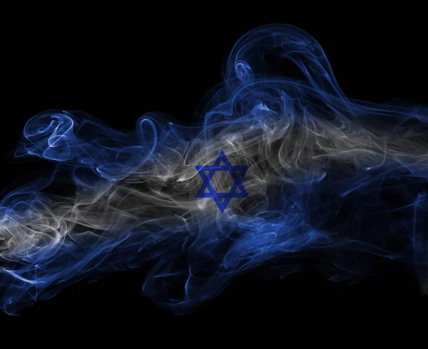 Israel national smoke flag — Stock Photo, Image