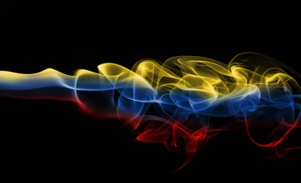 Colombia smoke flag — Stock Photo, Image