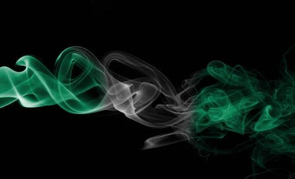 Nigeria smoke flag — Stock Photo, Image