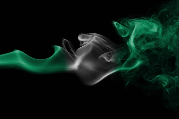 Nigeria smoke flag — Stock Photo, Image