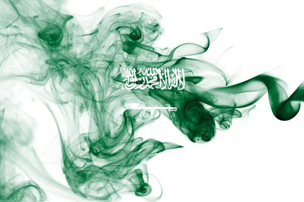 Saudi Arabia national smoke flag — Stock Photo, Image