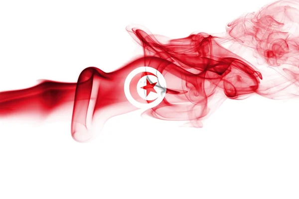 Tunisia bandiera di fumo — Foto Stock