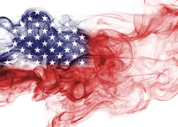Amerika Birleşik Devletleri bayrağı duman — Stok fotoğraf