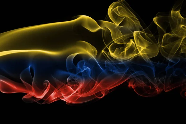 Vlajka Kolumbie kouře — Stock fotografie