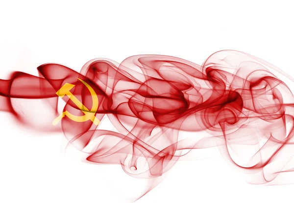 Komünist Ulusal duman bayrak — Stok fotoğraf