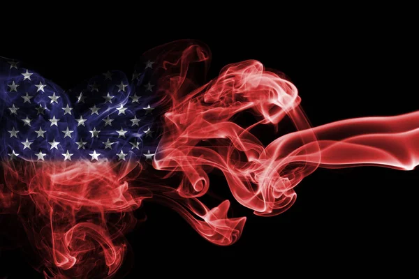 Estados Unidos bandeira fumaça — Fotografia de Stock