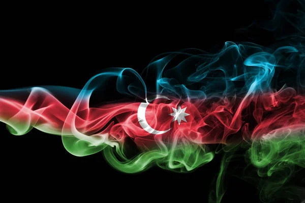 阿塞拜疆烟雾旗 — 图库照片