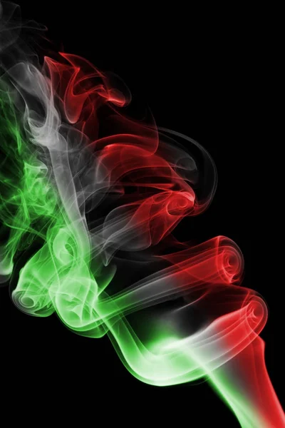 Itálie vlajka kouř — Stock fotografie