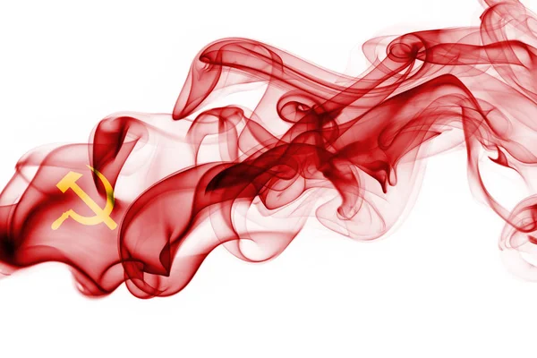 Communist national smoke flag — Stock Photo, Image