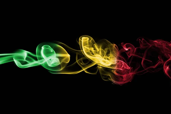 Mali smoke flag — Stock Photo, Image