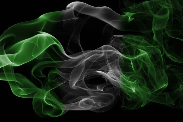 Nigeria smoke flag — Stock Photo, Image