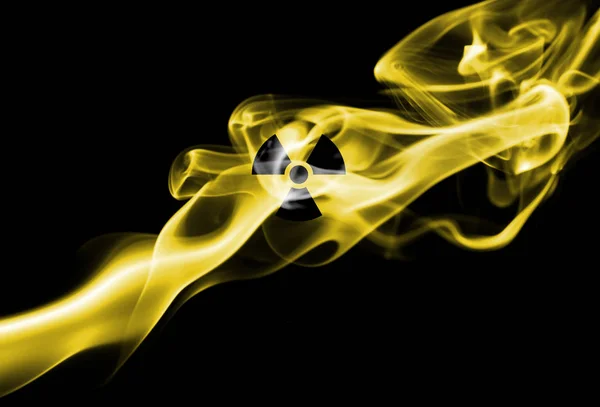 Nuclear smoke isolated on a black background — Stock Photo, Image