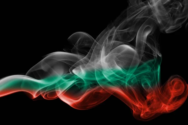 Vlag van Bulgarije rook — Stockfoto