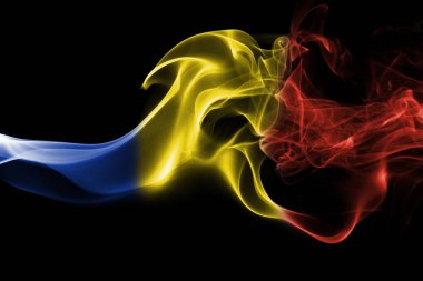 Romanya bayrağı duman