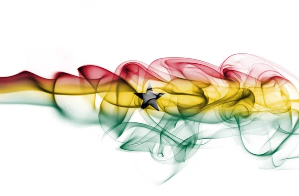 Vlag van Ghana rook — Stockfoto