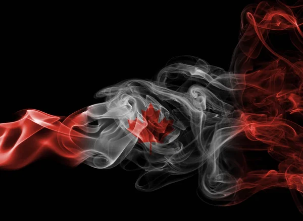 Kanada zászló füst — Stock Fotó