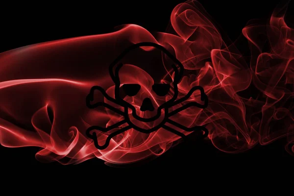 Bandeira de sinalização de fumo venenoso — Fotografia de Stock