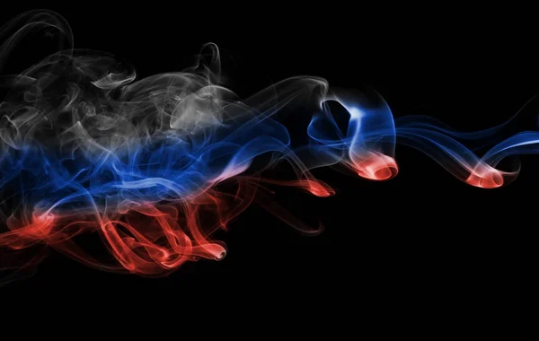 Russia flag smoke — Stock Photo, Image