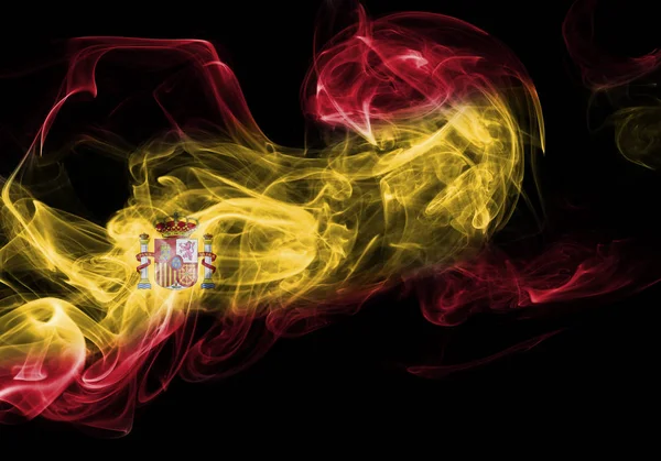 Spain flag smoke — Stock Photo, Image