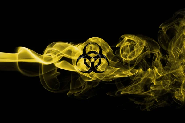 Znak zagrożenia biologicznego dymu — Zdjęcie stockowe