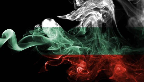Bulgária füst zászló — Stock Fotó