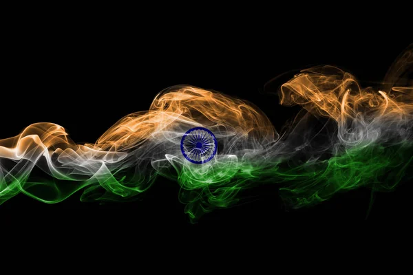 Ινδία σημαία καπνού — Φωτογραφία Αρχείου
