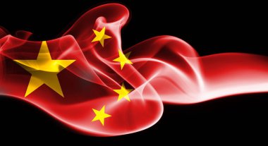 Çin bayrağı duman