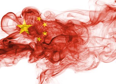 Çin bayrağı duman