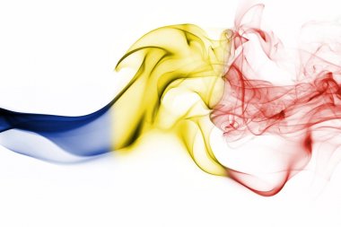 Romanya bayrağı duman