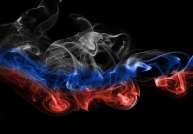 Rusya bayrağı duman