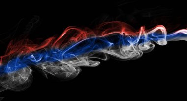 Rusya bayrağı duman