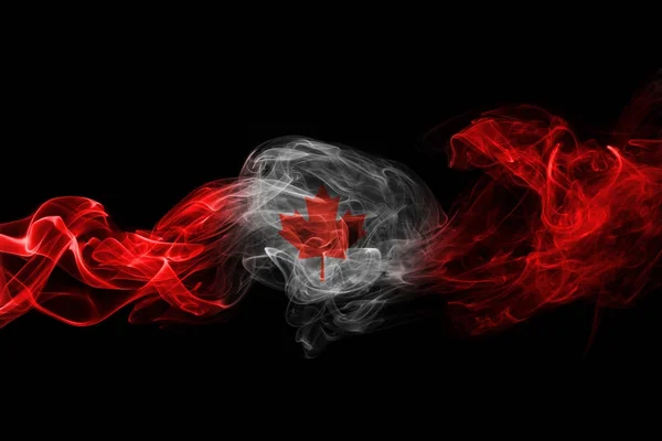 Canada flag smoke — Stock Photo, Image