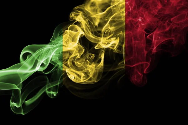 Mali smoke flag — Stock Photo, Image