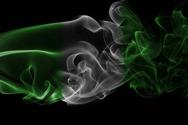 Vlag van Nigeria rook — Stockfoto