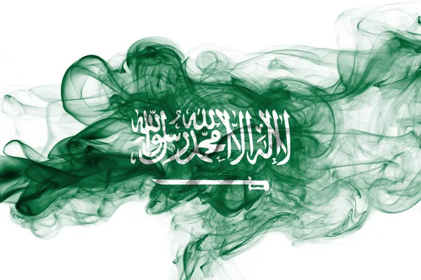 Saudiarabien rök flagga — Stockfoto