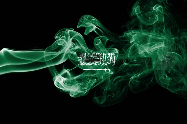 De rook vlag van Saoedi-Arabië — Stockfoto