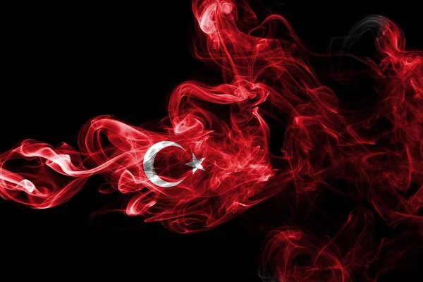 Turquía bandera humo — Foto de Stock