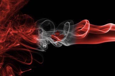 Kanada bayrağı duman